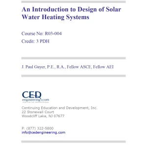 An Introduction to Design of Solar Water Heating Systems