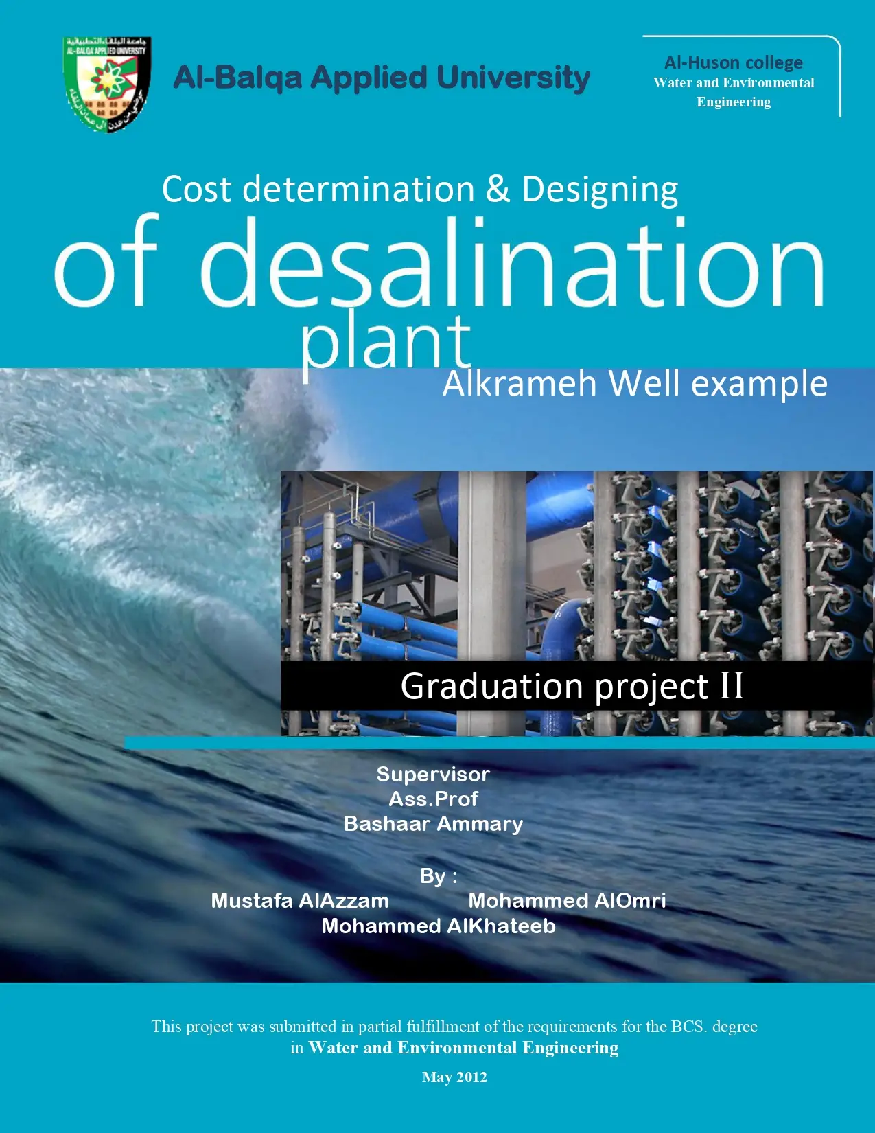 Cost Determination & Designing of Desalination Plant