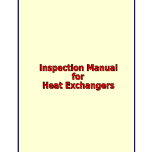 Inspection Manual for Heat Exchangers