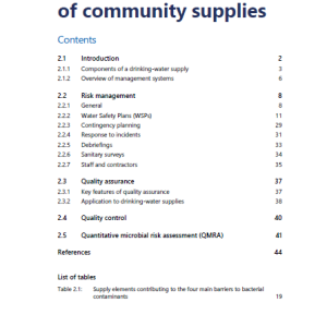 Guidelines For Drinking-Water Quality Management For New Zealand Chapter 2: Management Of Community Supplies