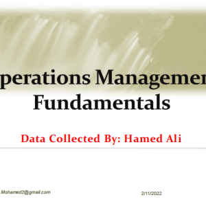 Operation Management Fundamentals