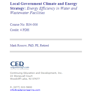 Local Government Climate And Energy Strategy Energy Efficiency In Water And Wastewater Facilities