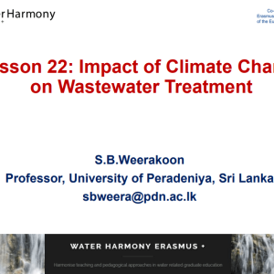 Impact Of Climate Change On Wastewater Treatment