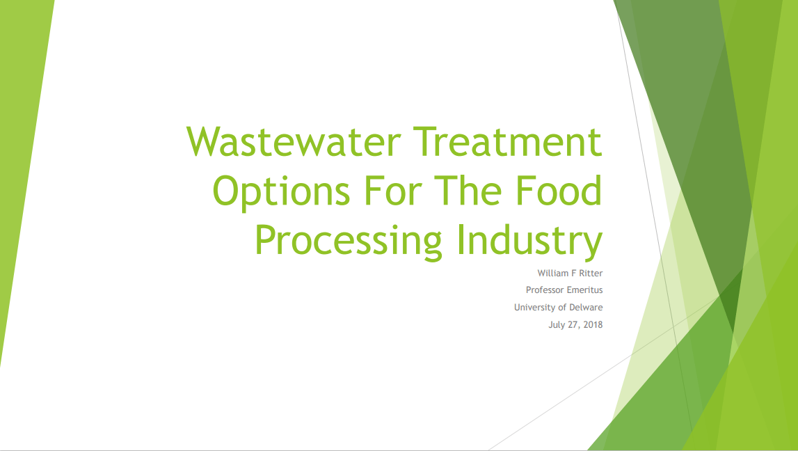 Wastewater Treatment Options for the Food Processing AquaEnergy Expo Knowledge Hub