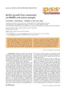 Biofilm Growth From Wastewater On Mwnts And Carbon Aerogels