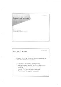 Disinfection Processes