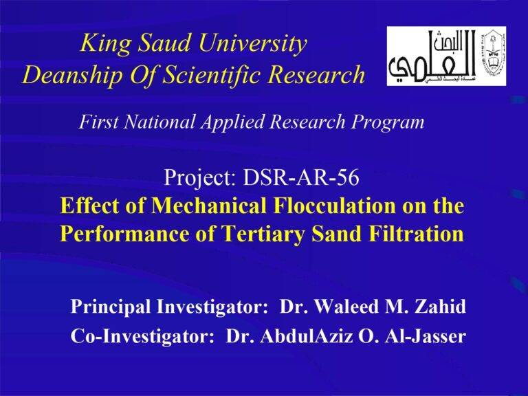 Effect of Mechanical Flocculation on the Performance of Tertiary Sand Filtration