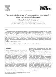 Electrochemical Removal Of Chromium From Wastewater By Using Carbon Aerogel Electrodes