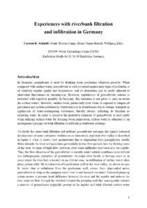 Experiences With Riverbank Filtration And Infiltration In Germany