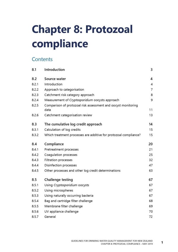 Guidelines For DrinkingWater Quality Management For New Zealand