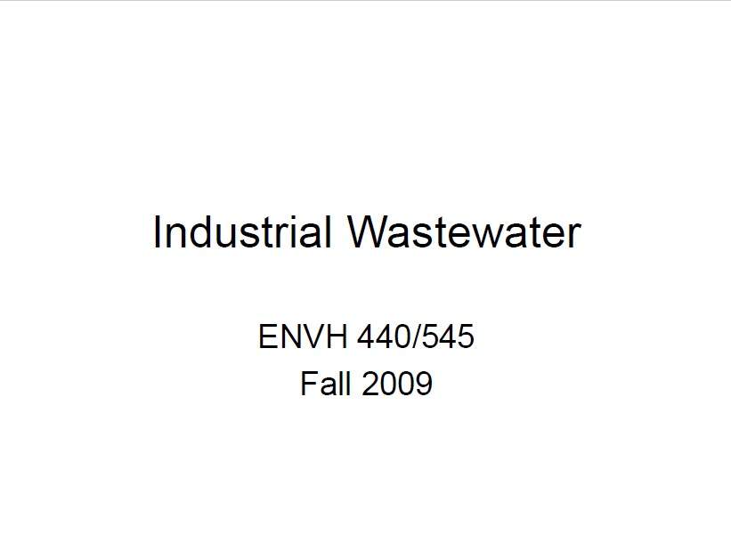 Industrial Wastewater book cover