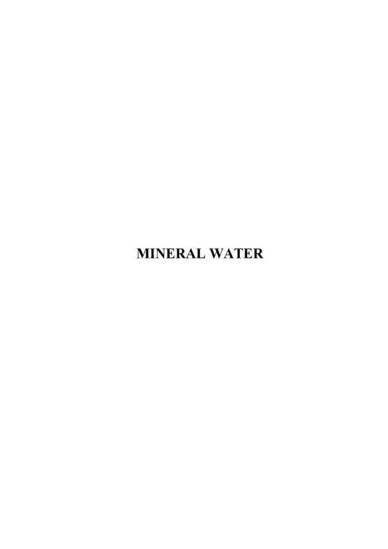 Mineral Water