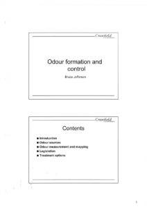 Odour Formation And Control