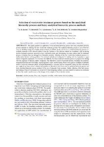 Selection Of Wastewater Treatment Process Based On The Analytical Hierarchy Process And Fuzzy Analytical Hierarchy Process Methods