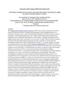 The Design Elements Of State‐Of‐The‐Art Treatment Technology: Mbr Wastewater Treatment Systems