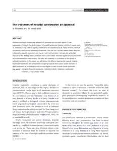 The Treatment Of Hospital Wastewater: An Appraisal