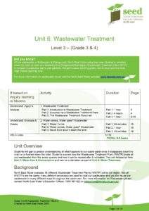 Unit 6: Wastewater Treatment