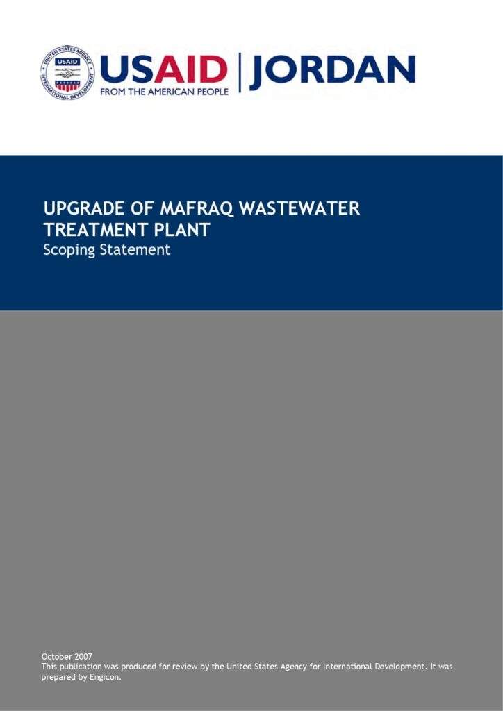 Upgrade Of Mafraq Wastewater Treatment Plant