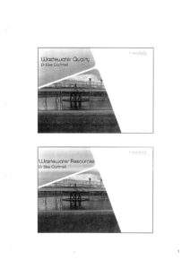 Wastewater Quality