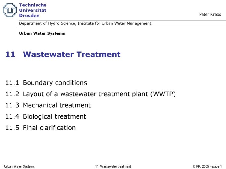 Wastewater Treatment