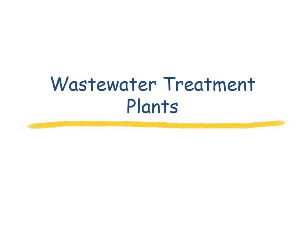 Wastewater Treatment Plants