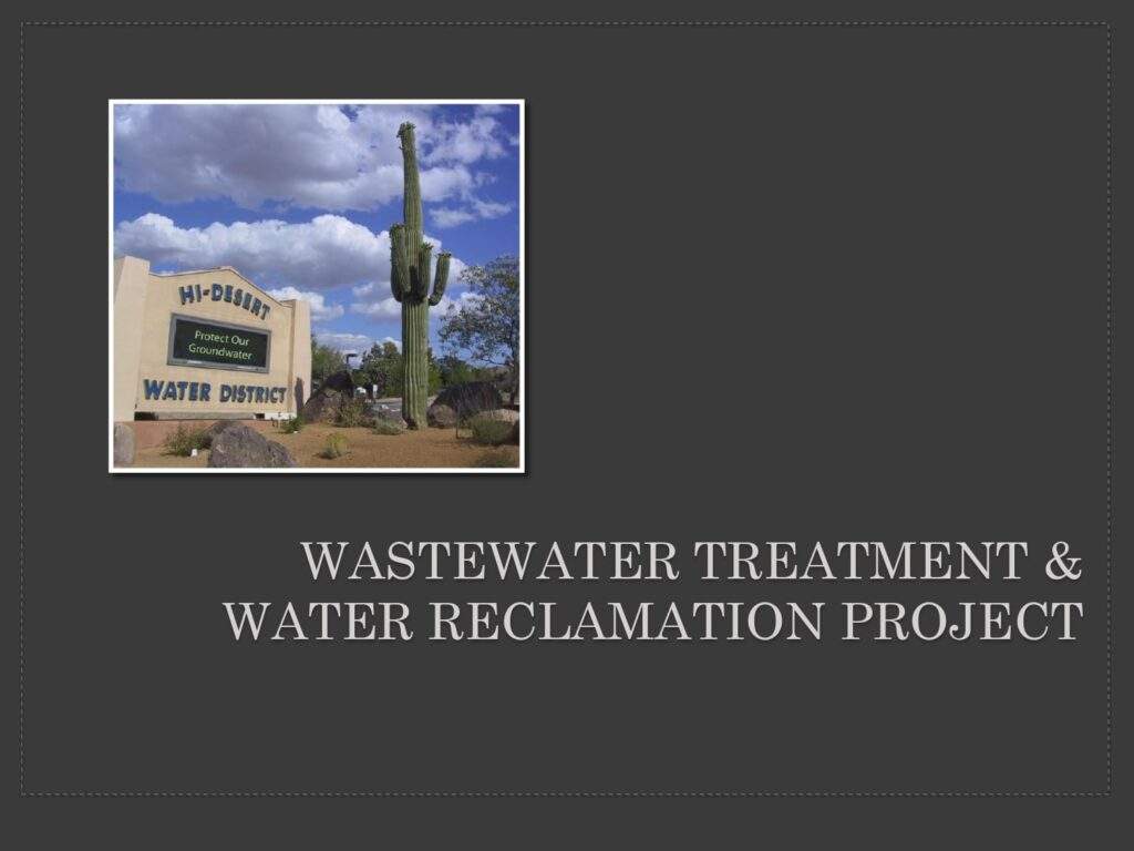 Wastewater Treatment & Water Reclamation Project