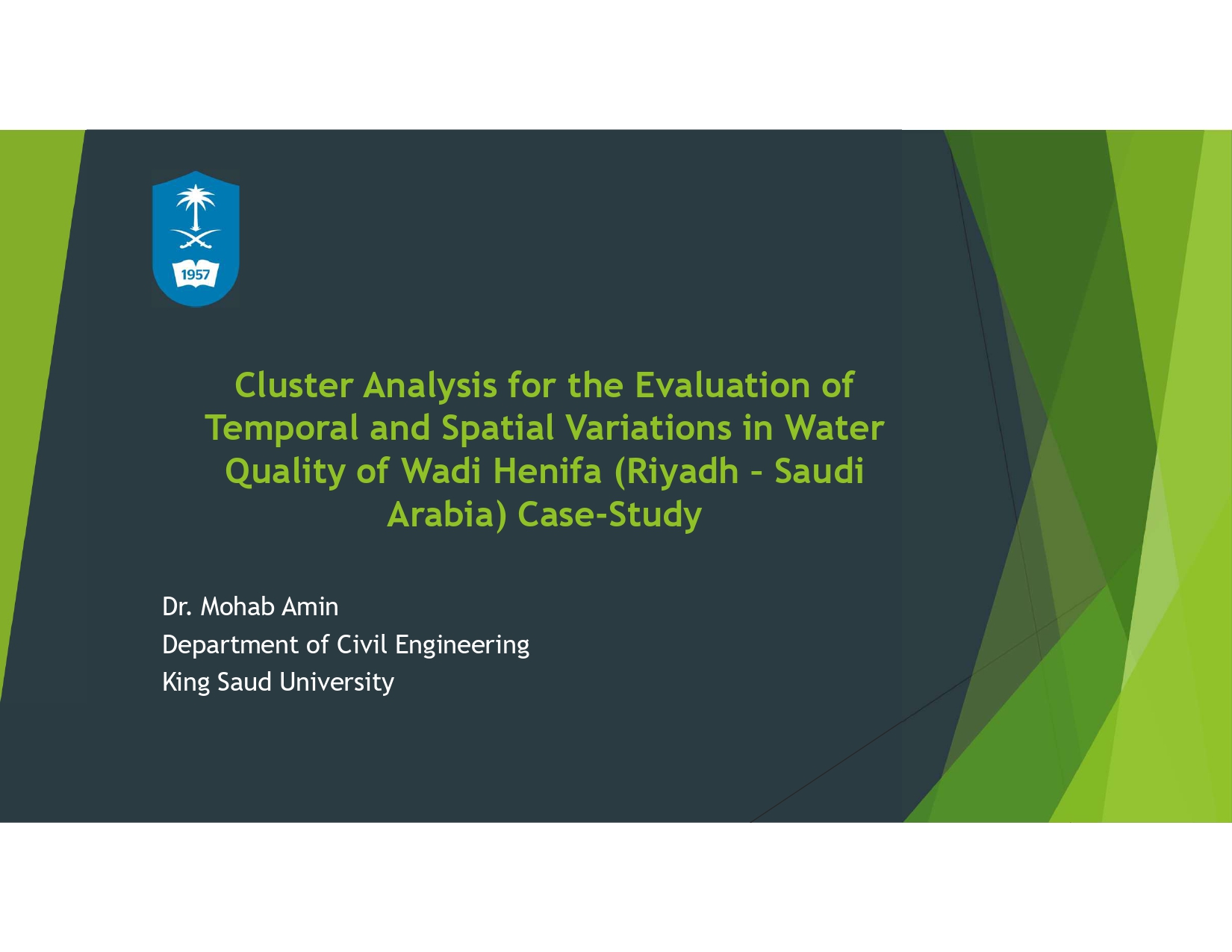 Cluster Analysis for the Evaluation of Temporal and Spatial Variations ...