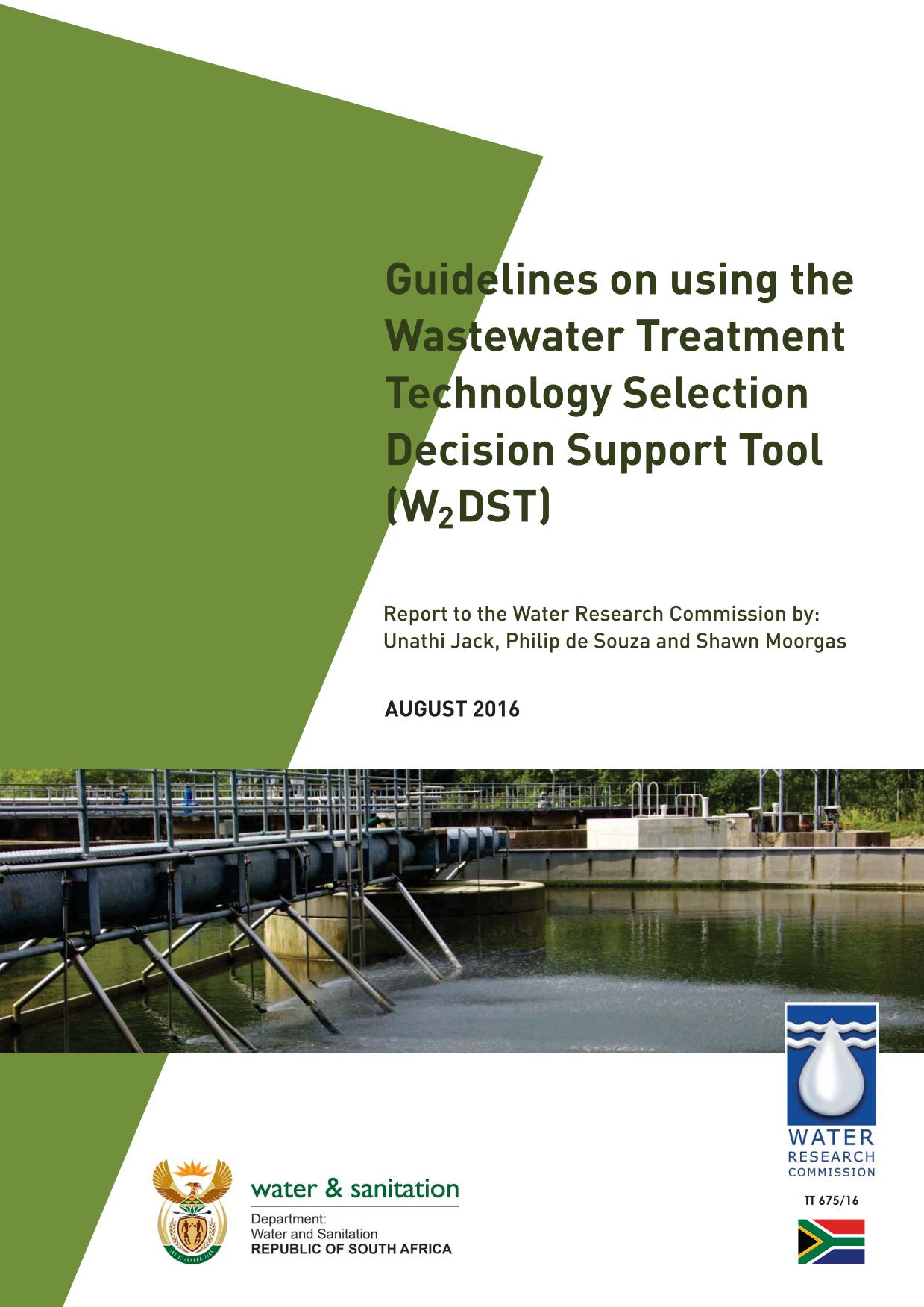 Guidelines On Using The Wastewater Treatment Technology Selection