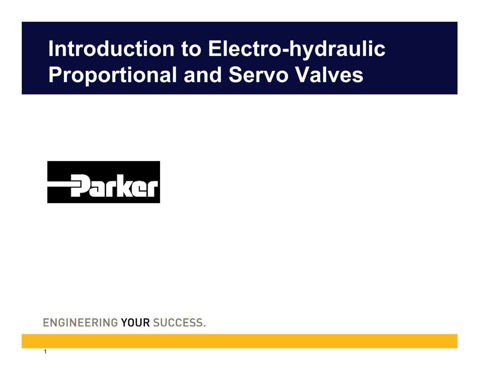 Introduction to Electrohydraulic Proportional and Servo Valves