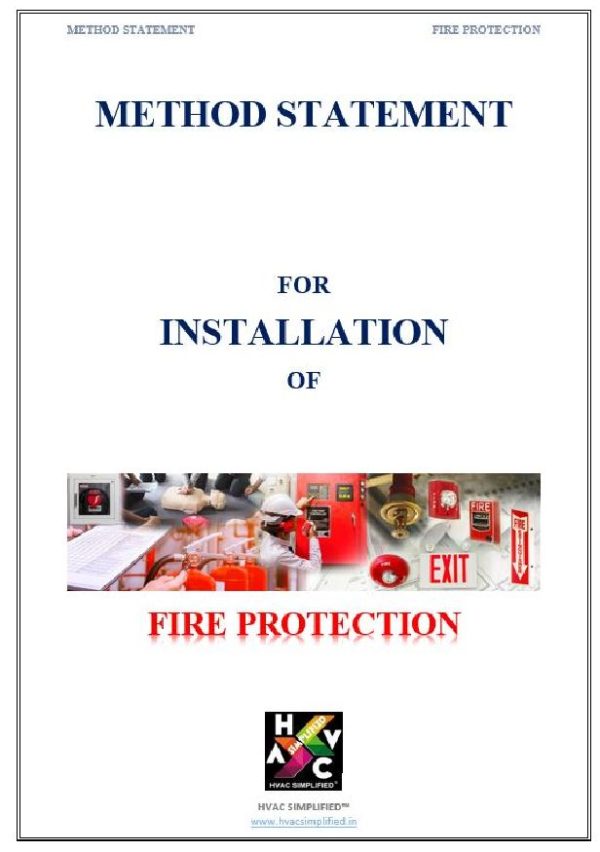 Method Statement for Installation of Fire Protection AquaEnergy Expo