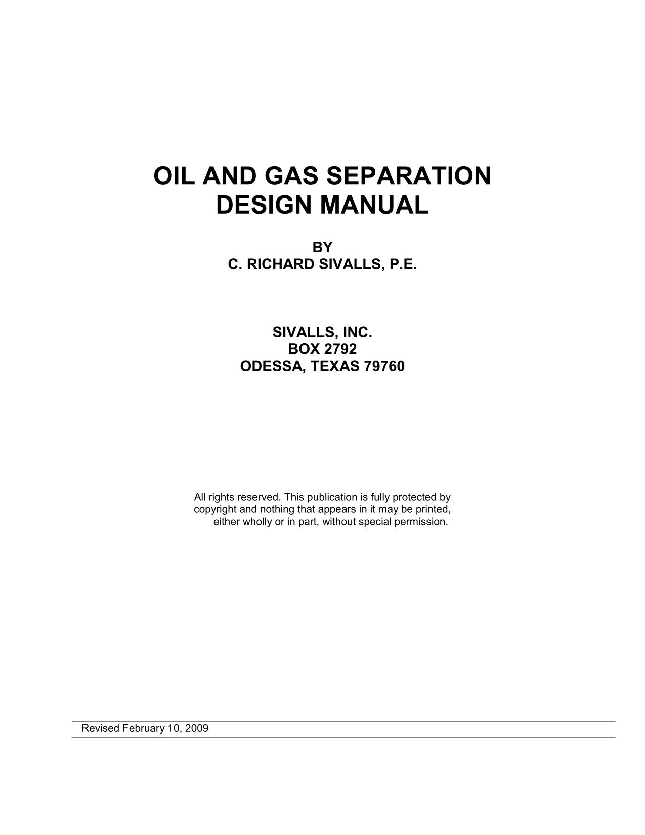Oil & Gas Separation Design Manual - AquaEnergy Expo Knowledge Hub