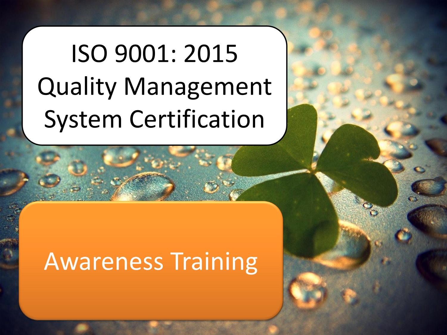 Quality Management System Certification - AquaEnergy Expo Knowledge Hub