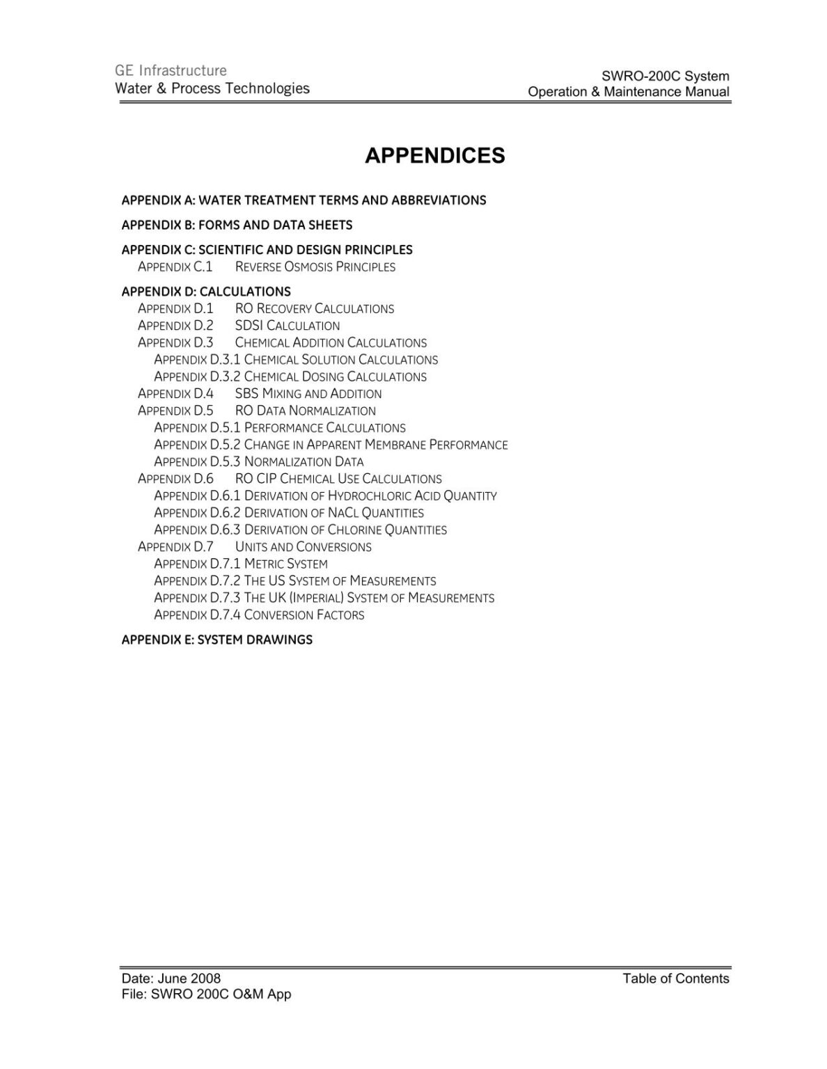 SWRO-200C System Operation & Maintenance Manual - AquaEnergy Expo ...