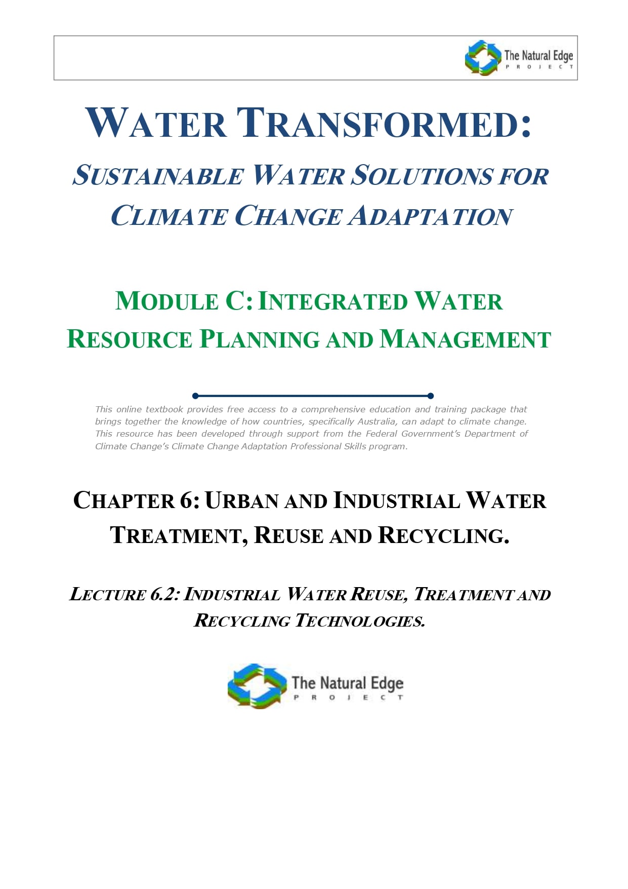 Water Transformed: Sustainable Water Solutions For Climate Change ...