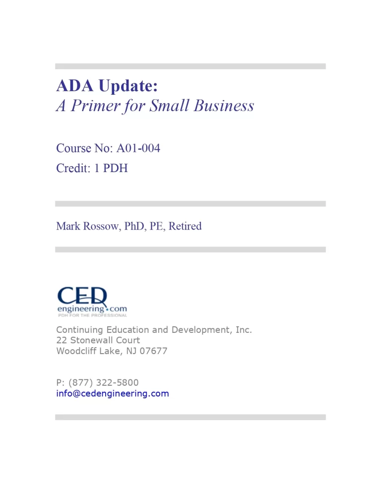 ADA Update - A Primer for Small Business