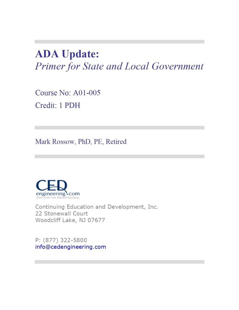 ADA Update - A Primer for State and Local Gov