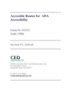 Accessible Routes for ADA Accessibility