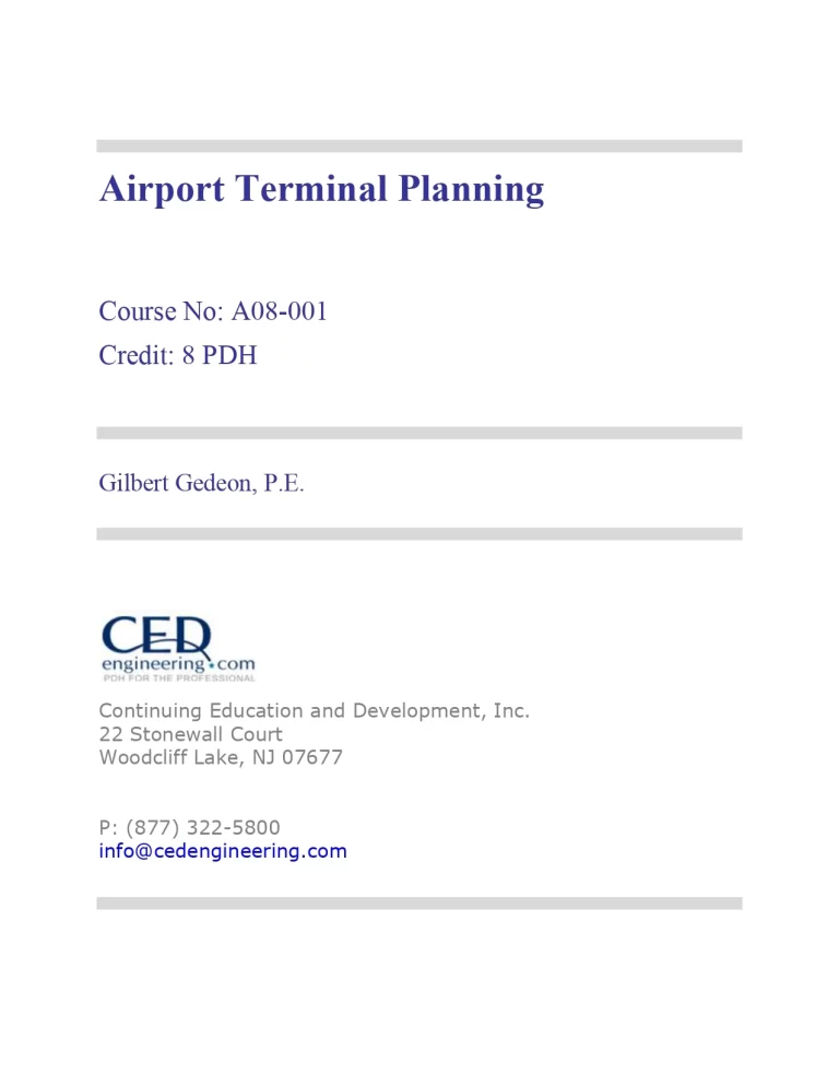 Airport Terminal Planning