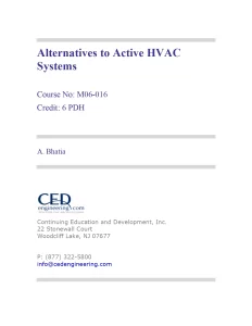 Alternatives to Active HVAC Systems