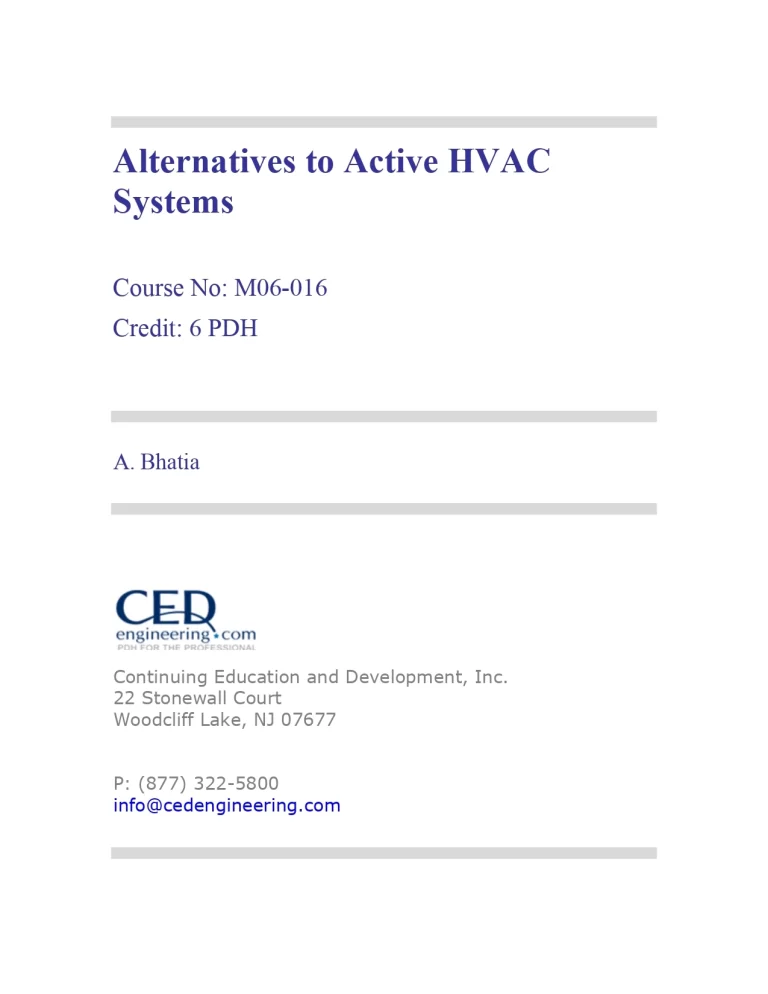 Alternatives to Active HVAC Systems