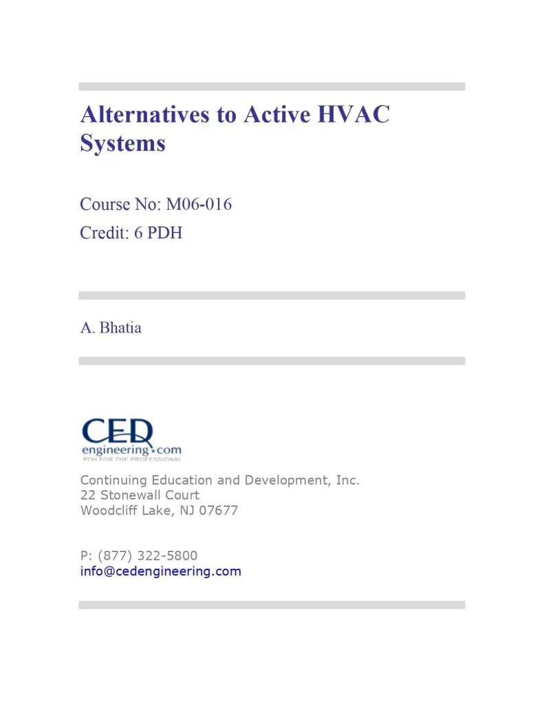 Alternatives to Active HVAC Systems