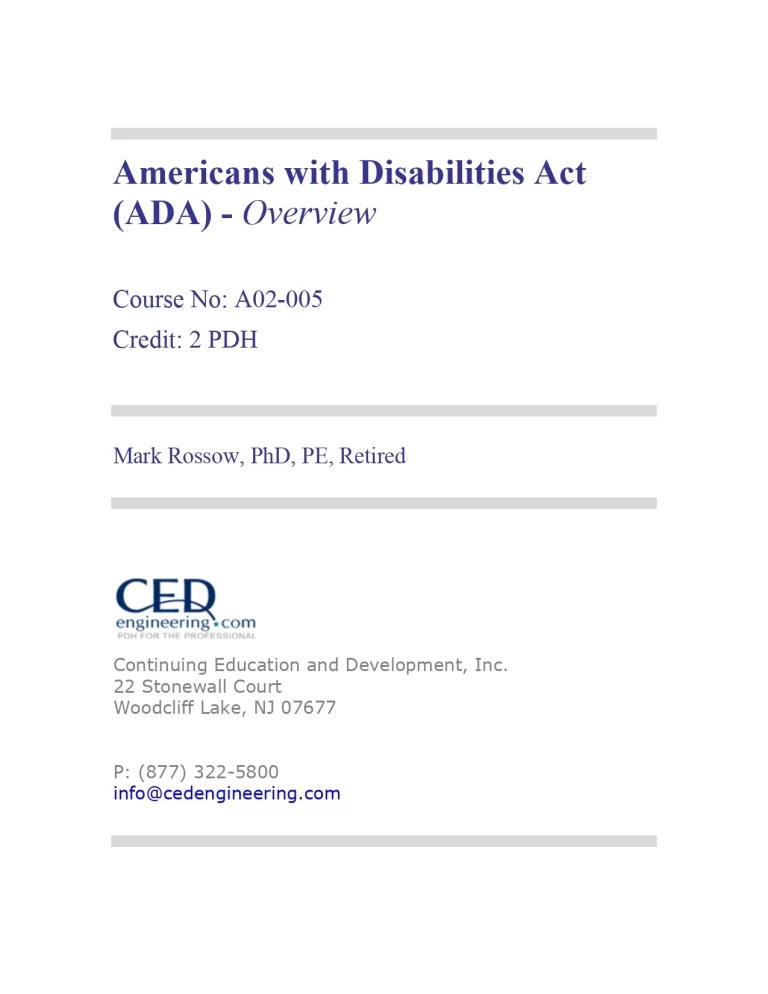 Americans with Disabilities Act (ADA) Overview