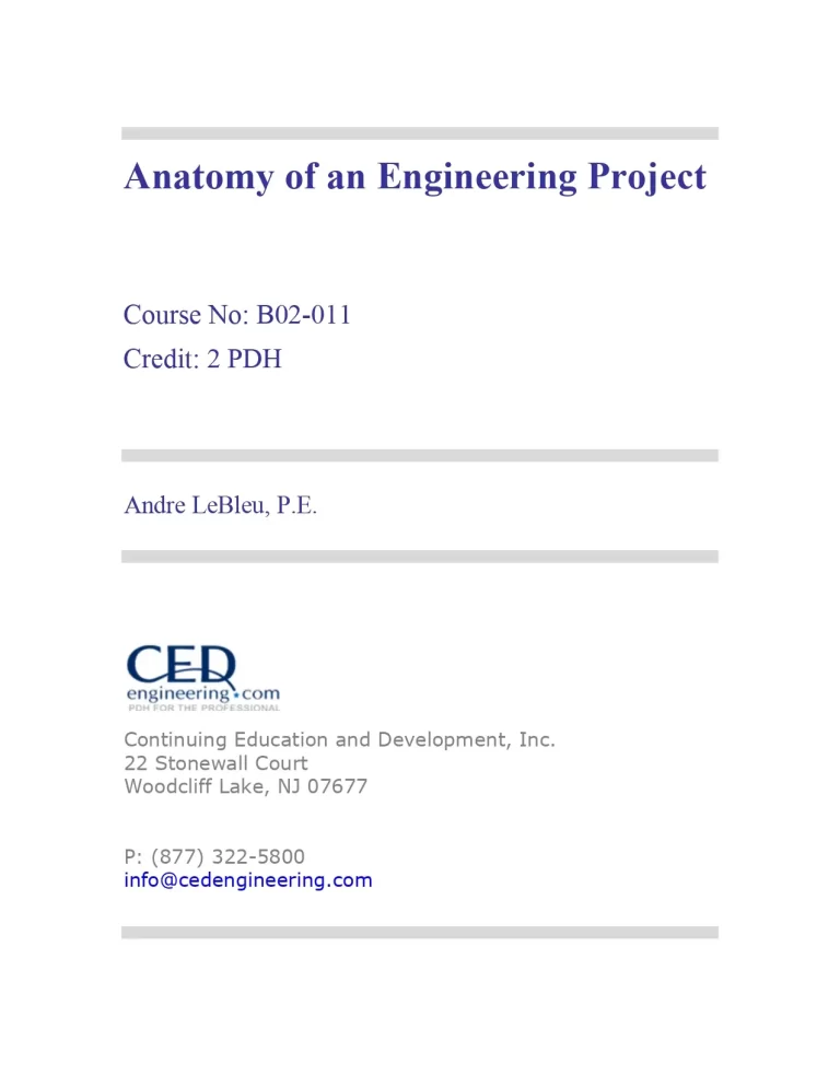 Anatomy of an Engineering Project