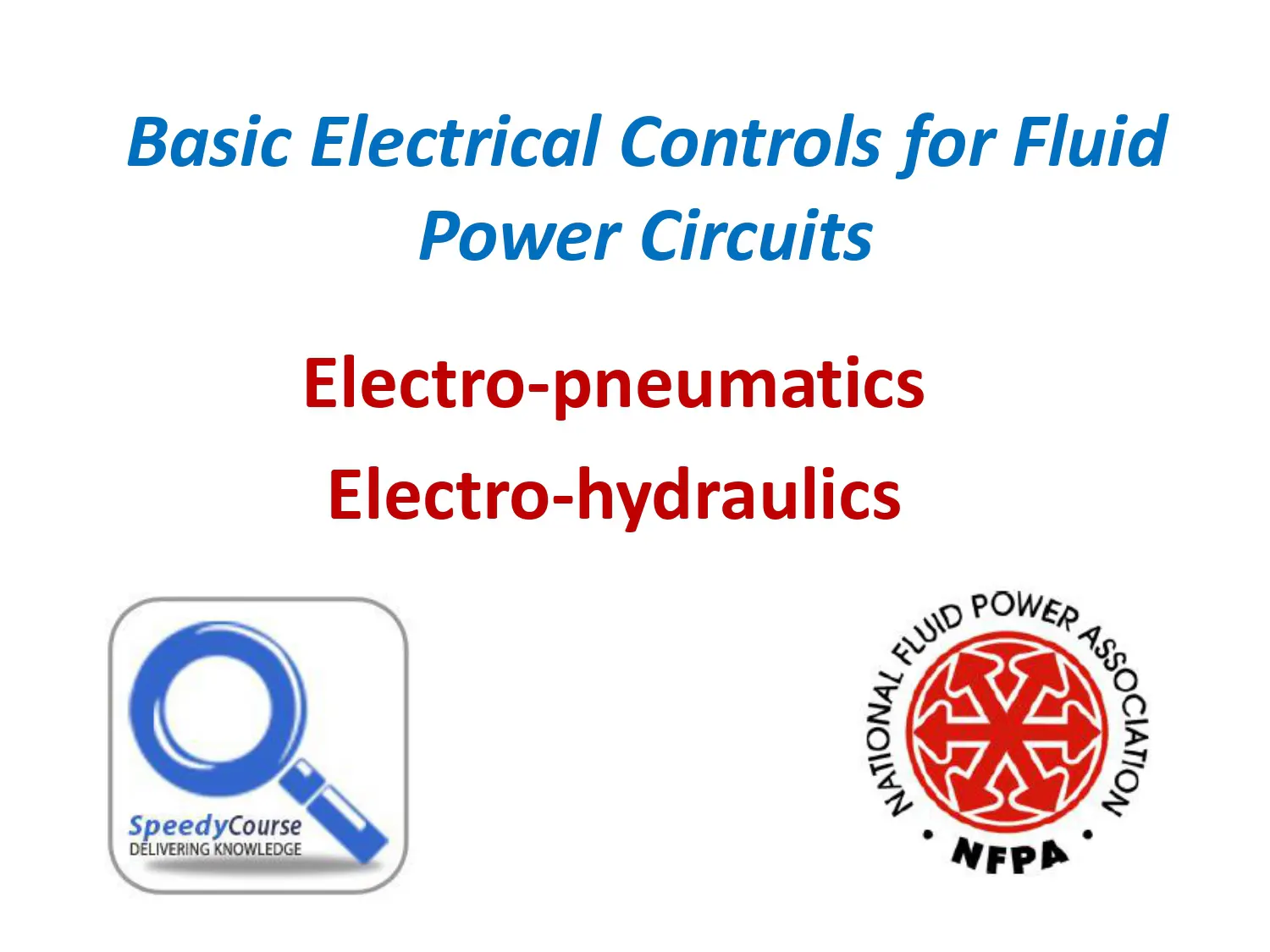 Basic Electrical Controls for Fluid Power Circuits AquaEnergy Expo