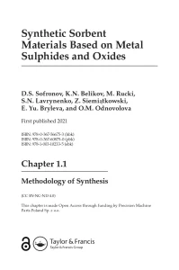 Synthetic Sorbent Materials Based on Metal Sulphides and Oxides