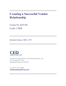 Creating a Successful Vendor Relationship