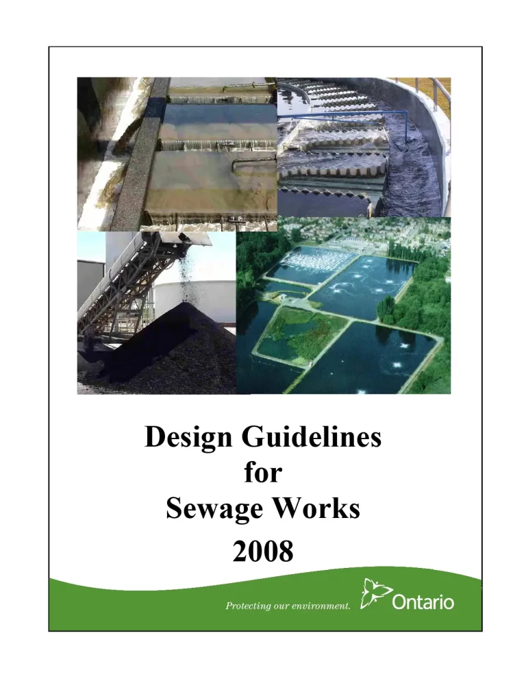 Design Guidelines for Sewage Works 2008
