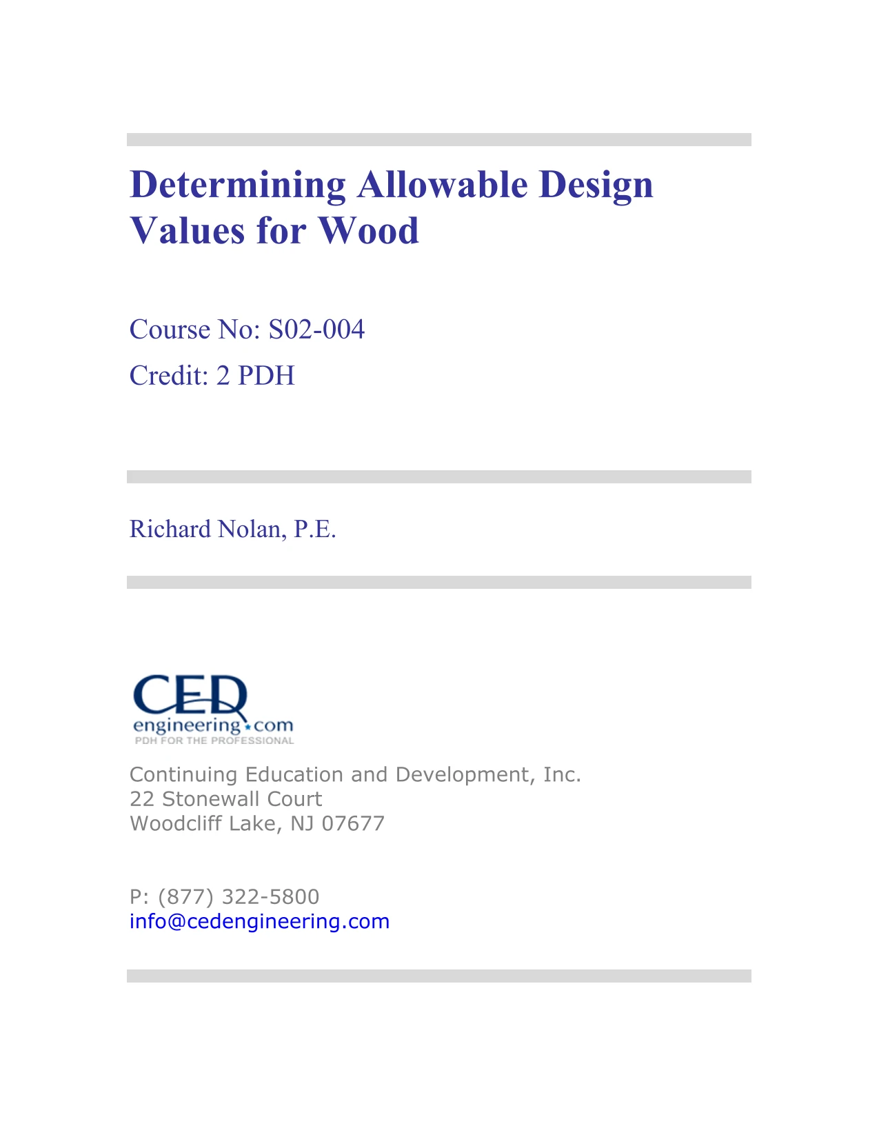 Determining Allowable Design Values for Wood - AquaEnergy Expo ...