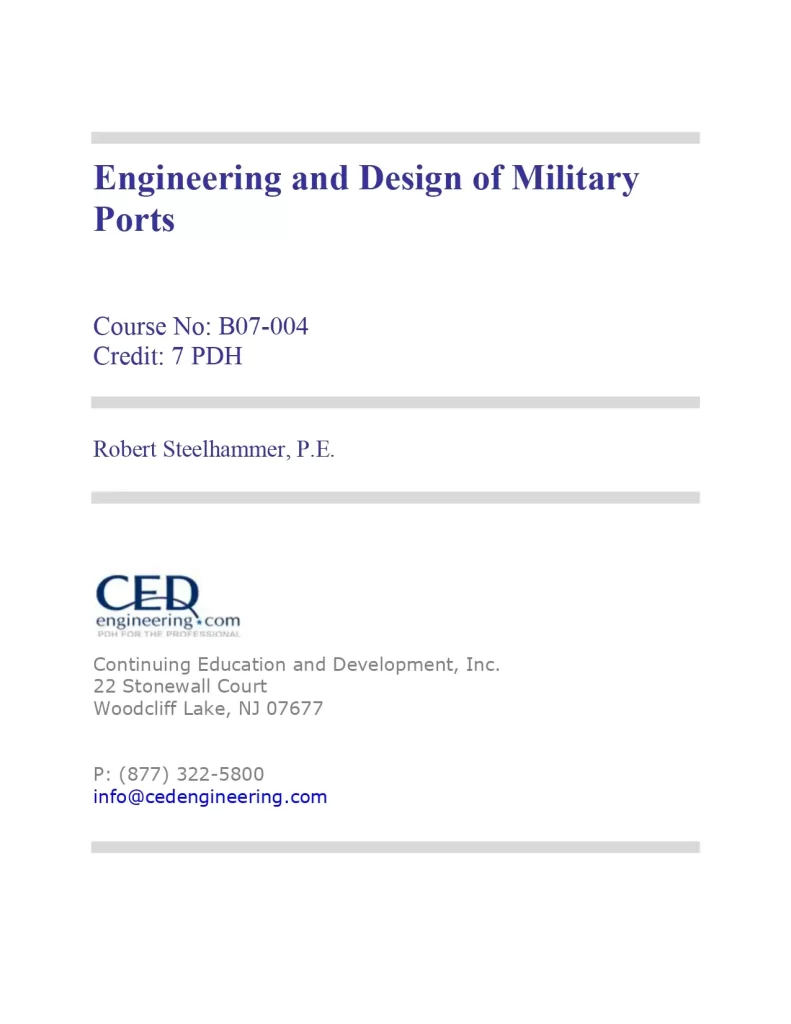 Engineering and Design of Military Ports