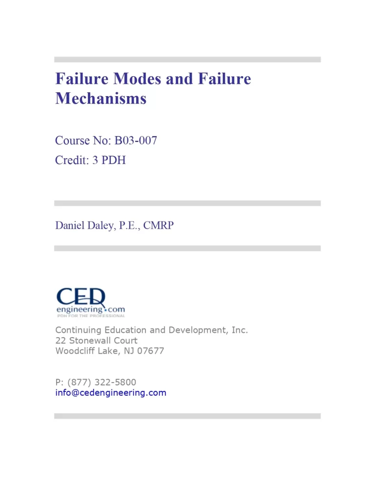 Failure Modes and Failure Mechanisms